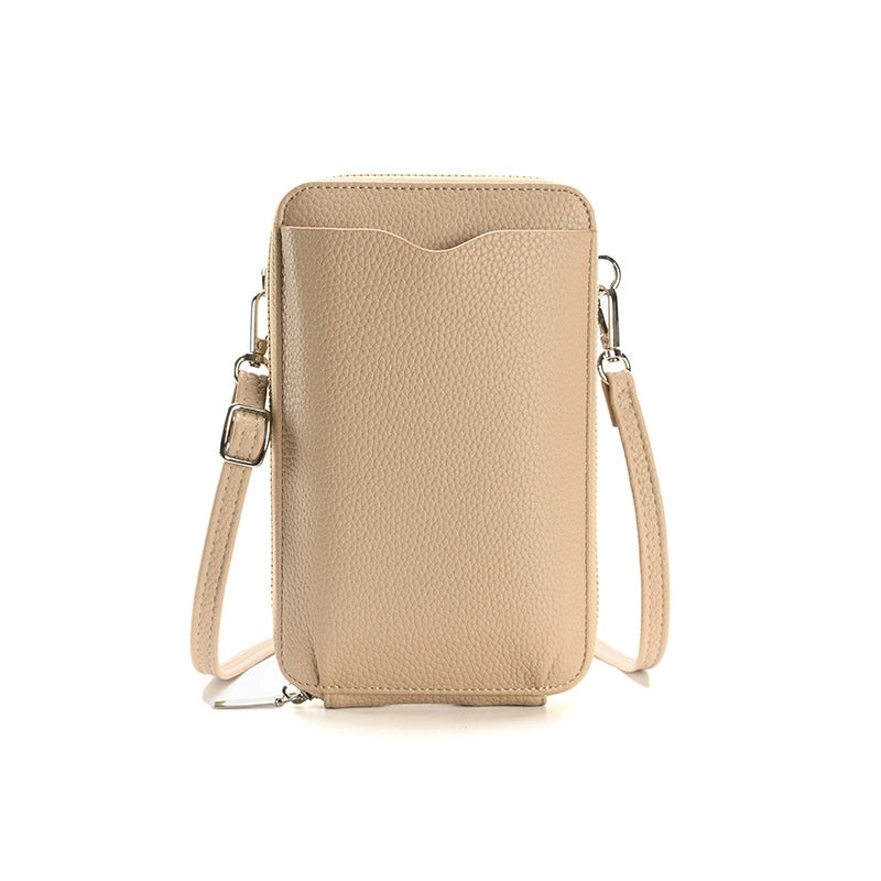 ooobag apricot leather crossbody phone bags