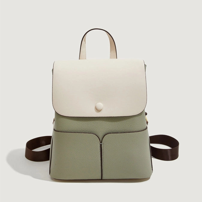 ooobag bean green leather backpack for women