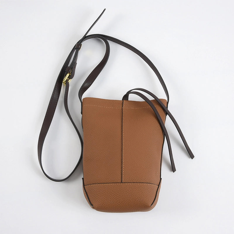 ooobag brown leather phone crossbody bag