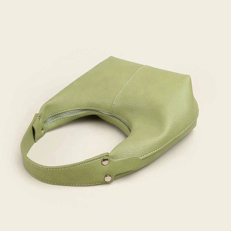 ooobag avocado green leather hobo bag