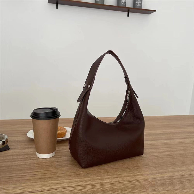 ooobag coffee leather hobo bag