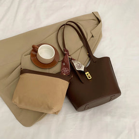 OOOBAG™ Two Pieces Soft Leather Shoulder Bag