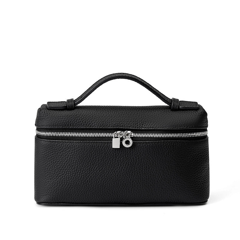 OOOBAG Black Vegan Leather Extra Pocket Pouch Bag