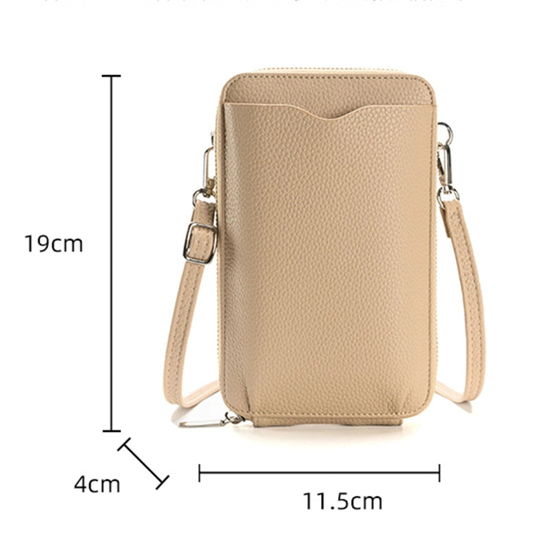 ooobag apricot leather crossbody phone bags
