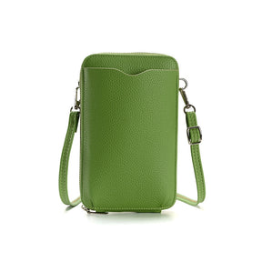 ooobag grass green leather crossbody phone bags