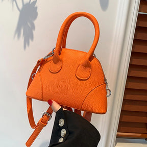 ooobag orange leather bolide mini crossbody bag