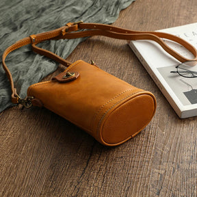 ooobag brown buckle leather phone bag