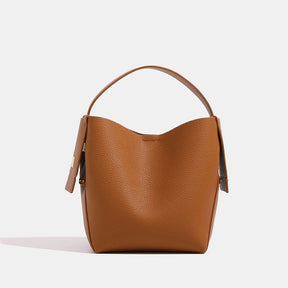 ooobag brown leather bucket bag