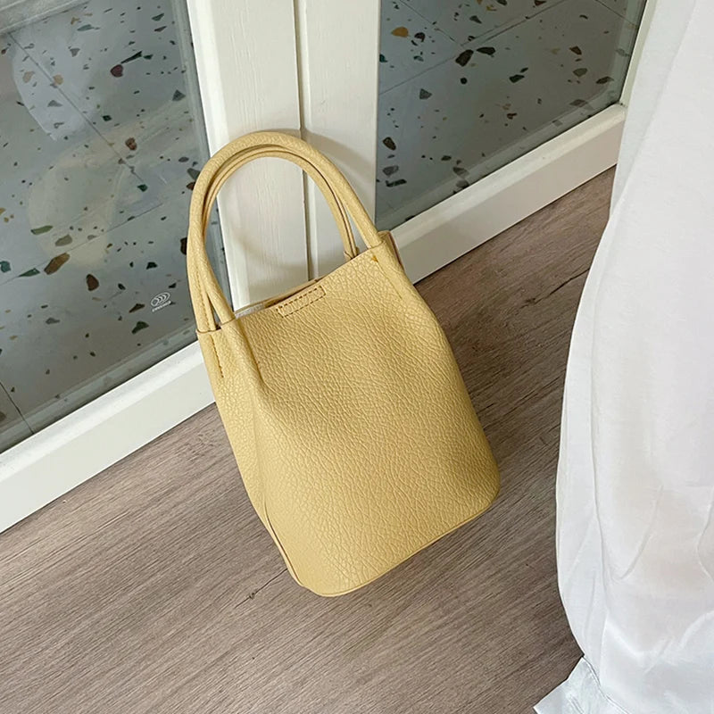 ooobag pastel yellow soft leather crossbody bag