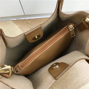 ooobag brown soft leather bucket crossbody bag