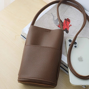 ooobag brown leather crossbody phone bag