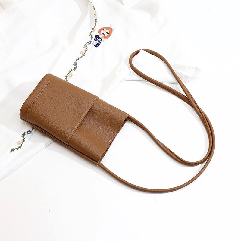 ooobag brown leather crossbody phone bag