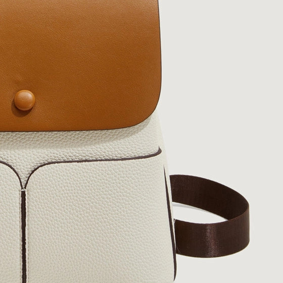 ooobag cream leather backpack for women