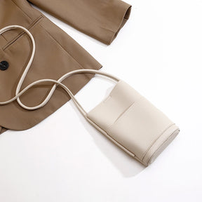 ooobag white leather crossbody phone bag